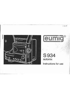 Eumig S 934 manual. Camera Instructions.